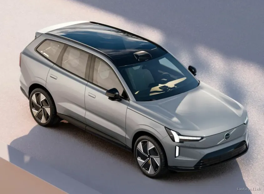 Vedere de sus Volvo EX90, acoperiș panoramic